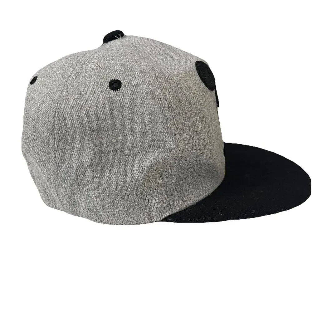 Disney Mickey Mouse Grey Black SnapBack Hat Cap Youth Adjustable